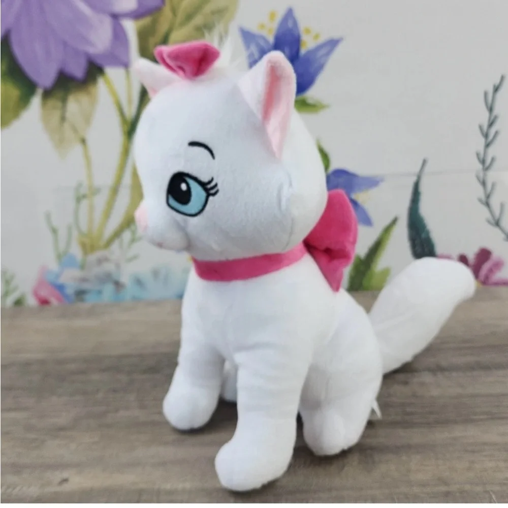 Disney White and Pink Cat Plush Toy